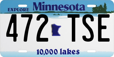 MN license plate 472TSE
