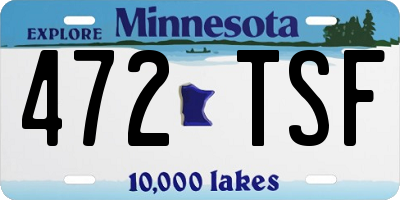 MN license plate 472TSF