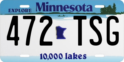 MN license plate 472TSG