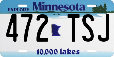 MN license plate 472TSJ
