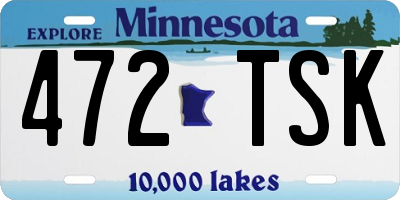 MN license plate 472TSK