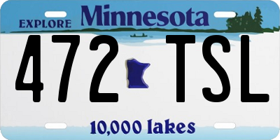 MN license plate 472TSL