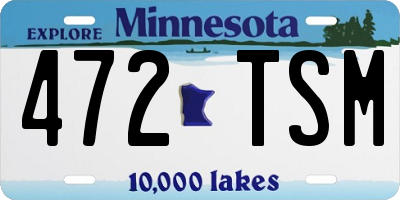 MN license plate 472TSM