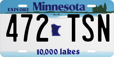 MN license plate 472TSN