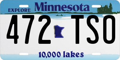 MN license plate 472TSO