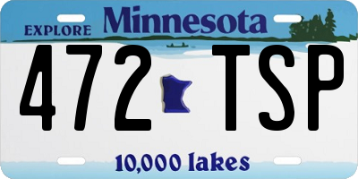 MN license plate 472TSP