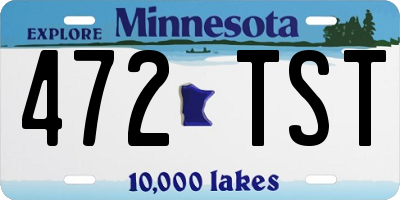 MN license plate 472TST