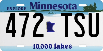 MN license plate 472TSU