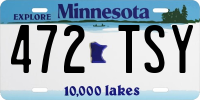 MN license plate 472TSY