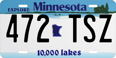 MN license plate 472TSZ