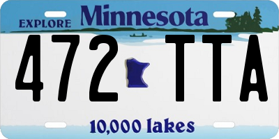 MN license plate 472TTA