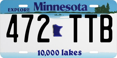 MN license plate 472TTB