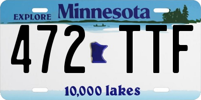 MN license plate 472TTF