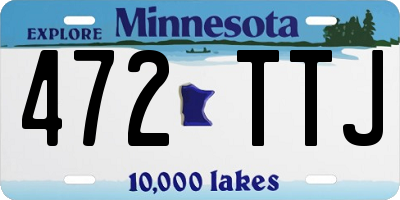 MN license plate 472TTJ