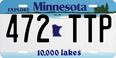 MN license plate 472TTP