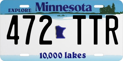 MN license plate 472TTR