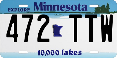 MN license plate 472TTW