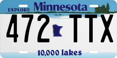 MN license plate 472TTX