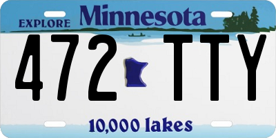 MN license plate 472TTY