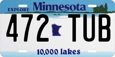 MN license plate 472TUB