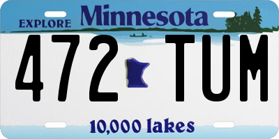 MN license plate 472TUM