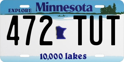 MN license plate 472TUT