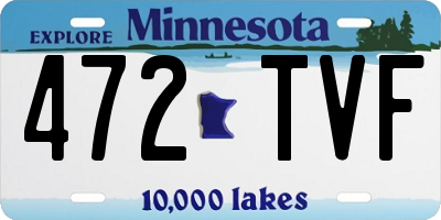 MN license plate 472TVF