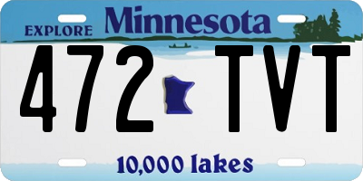 MN license plate 472TVT