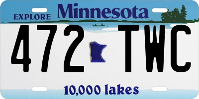 MN license plate 472TWC