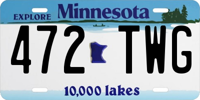 MN license plate 472TWG