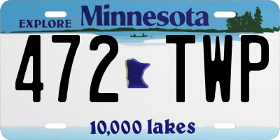 MN license plate 472TWP