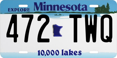 MN license plate 472TWQ