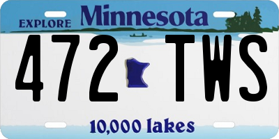 MN license plate 472TWS