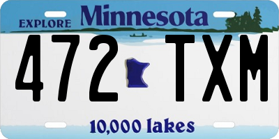 MN license plate 472TXM