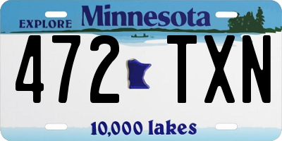 MN license plate 472TXN