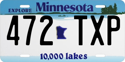 MN license plate 472TXP