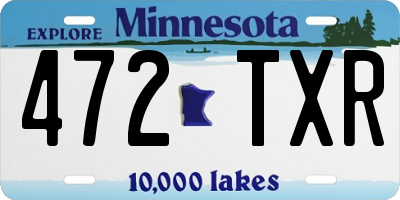 MN license plate 472TXR