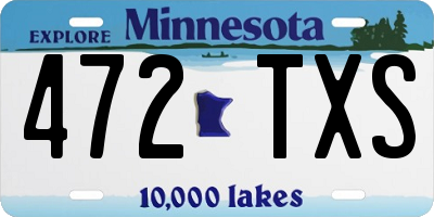 MN license plate 472TXS