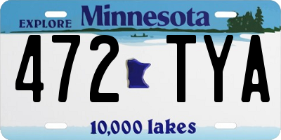 MN license plate 472TYA