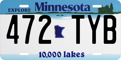 MN license plate 472TYB