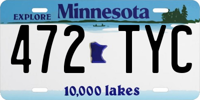 MN license plate 472TYC