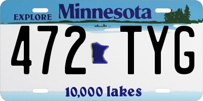MN license plate 472TYG