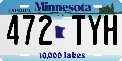 MN license plate 472TYH