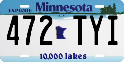 MN license plate 472TYI