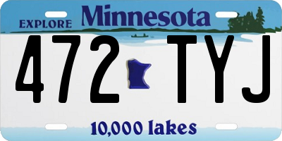 MN license plate 472TYJ