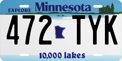 MN license plate 472TYK