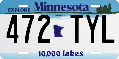 MN license plate 472TYL