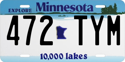 MN license plate 472TYM