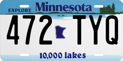 MN license plate 472TYQ