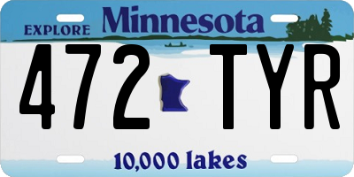 MN license plate 472TYR